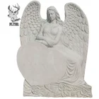 Tombstone Tombstone China Shanxi Black Granite Monuments Angel Headstone Tombstone