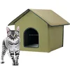 Foldable pet heated house, assembled dog heated house