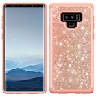 Bling bling PU leather sticker mobile accessories for Samsung Note 9 case cover