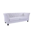 American Style Two Seat Wood Frame Living Room Couch Fabric Sofa Set