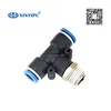 male straight pneumatic fittings male thread tee