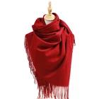 Fashion Soft Winter 100% Plaid Cashmere Women Shawl Scarf