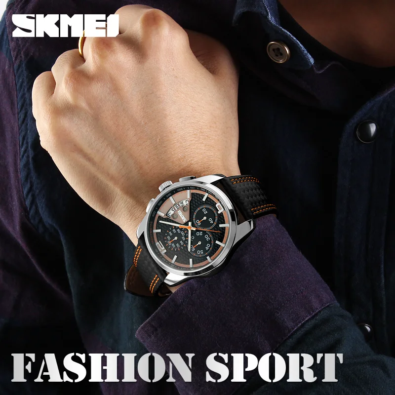 Skmei 9106 fashion quartz watch man with date