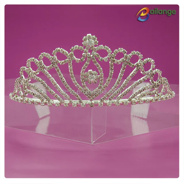 exquisite luxury weld rhinestone hair decorative crown tiaras