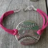 Personalized suede sports baseball and softball engraved bracelet