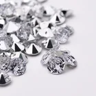13mm Clear White Crystal Buttons Sewing Rhinestones Round Acrylic Button Sew On Strass Crystals Point Stones for Clothing