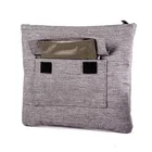 customized grey carbon fiber lined pouch Smell Proof bag Container with two Proof Zipper Closure
