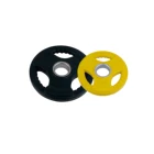 Barbell Standard Olympic Tri Grip Rubber Coated Weight Plate