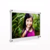 Floating Acrylic Frame for Pictures Up To 18x24 inches with Muted Chrome Standoff Wall Mount Hardware