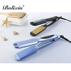 Wholesale pro gold blue LCD wide plates PTC hair flat iron