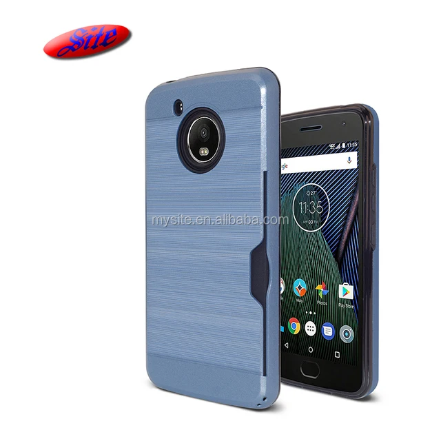Brush kickstand mobile phone hybrid hard cover for motorola moto g5 case