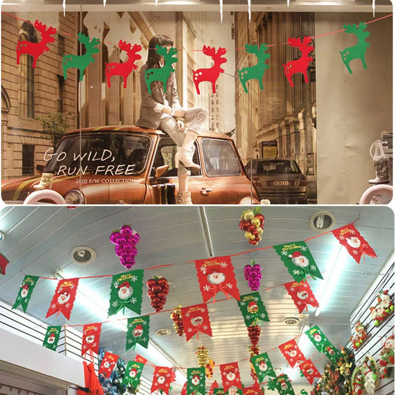 hot sell Merry Christmas Home XMAS Party Hanging Flag Banner Propose Christmas Decorate Decor Bunting