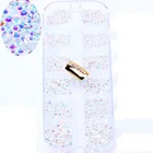 Nail Art Tips Crystal Glitter Rhinestone 3D Nail Art Decoration white AB color acrylic diamond drill Manicure