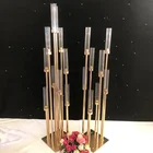 8 / 10 arms gold glass candelabra wedding centerpieces decoration