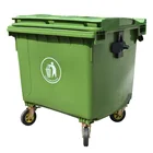 660Ltr Outdoor 4 wheeled plastic large garbage bins