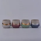 Fancy cup shape table flower pot / hand paint home decor mini concrete planters