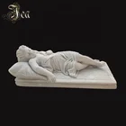 Customized marble carving weeping angel monuments and tombstone
