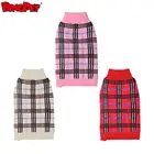 Wholesale Dog Cloth Winter Plaid Knit Cute Dog Sweater