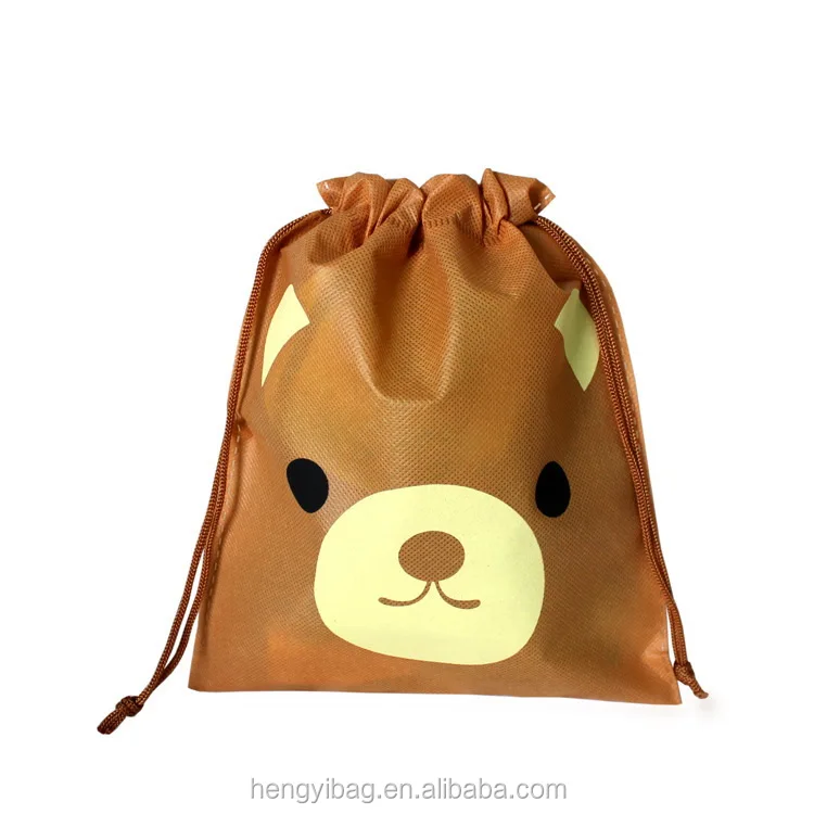 custom print ultrasonic non woven drawstring gift
