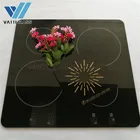 black ceramic glass plate 3mm 4mm Black Silkscreen Ceramic Glass For Induction Cooker
