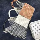 2019 Fashion Summer New Net Small Beach Square Bag Hemp Rope Woven Vintage Macrame Crochet Handbag Tote Bag