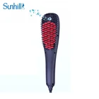 New design PTC LCD Electric fast hair straightening comb ceramic hair straightener brush