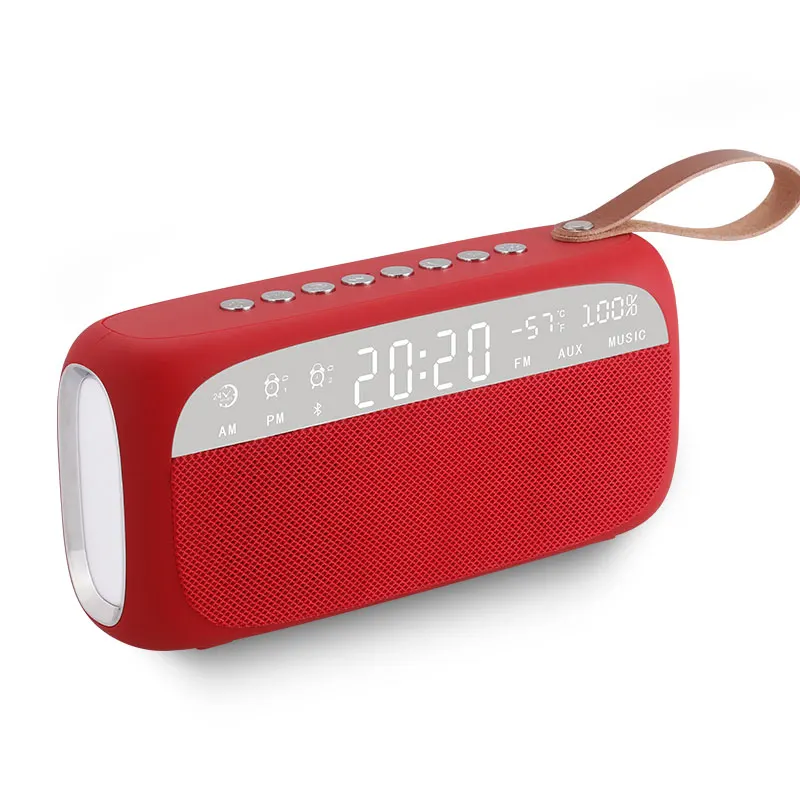DIGITAL ALARM CLOCK WIRELESS SPEAKERT FASHION 2x5W 2400MAH DOUBLE MOODLIGHT MIRROR TIME DISPLAY - ANKUX.COM
