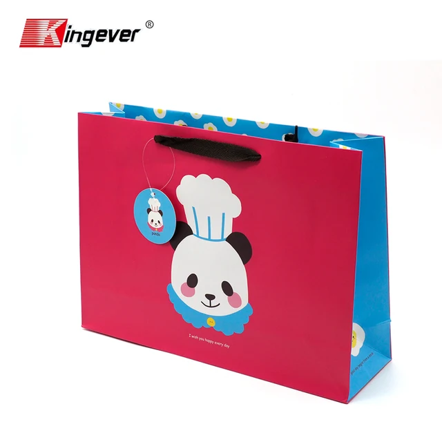 Children Cartoon Panda Color Printing Paper Bag