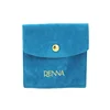 Custom design mini Suede Fabric envelope flap watch Jewelry gift Pouch Bag With button closure