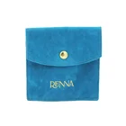 Custom design mini Suede Fabric envelope flap watch Jewelry gift Pouch Bag With button closure