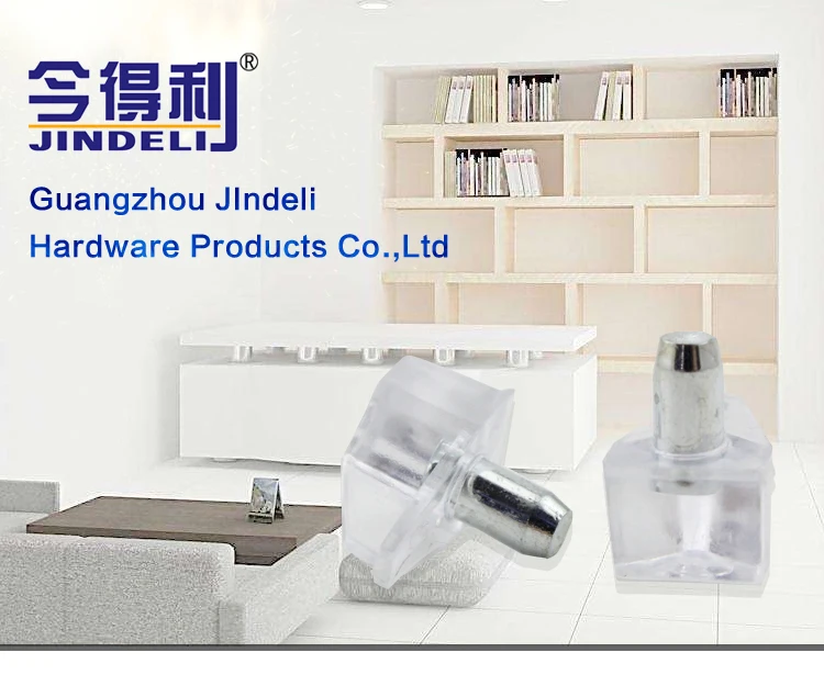hardware fitting 5mm plastic mental glass invisible cabinet shelf support for sale