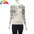 Latest producing custom floral women crop ladies fancy sweater