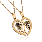 Cute Double Breakable Heart Pendant Charm Boy And Girl Best Friends Forever Couple Necklaces
