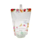 100Ml 250Ml 500Ml Plastic Transparent Water Liquid Soft Drinks Stand Up Spout Pouch With Nuzzle For Climbing Walking