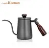 350ML Painted Black Poured Coffee Drop Kettle Gooseneck Pot Stainless Steel 304 Coffee Pot Teapot