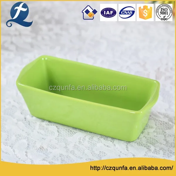 Stoneware oven safe rectangular french bread pan loaf baking pan with customized shape