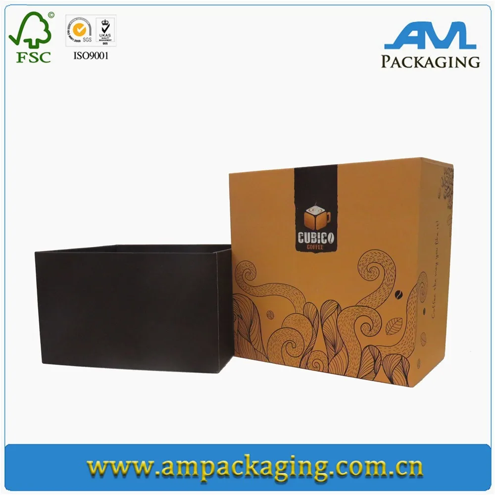 paper packaging  paper boxes   two piece lid-off coffee cup gift