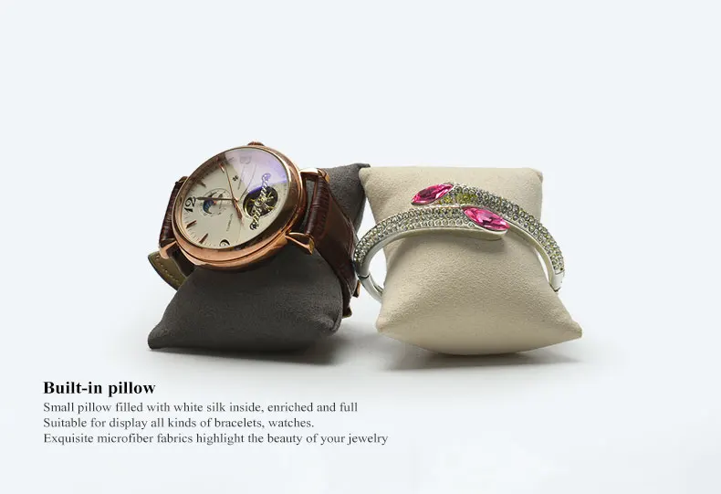with microfiber pillow for bangle bracelet jewelry holder watch