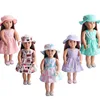 wholesale dolls hat & dress 18inch doll matching clothes