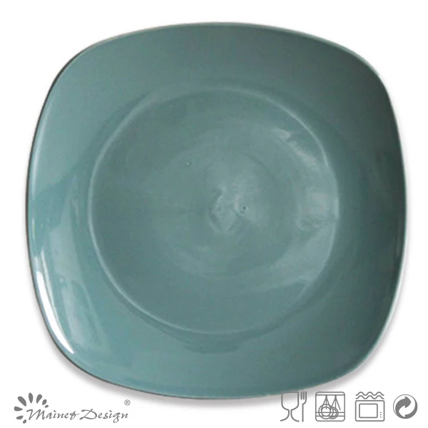 Green Color Ceramic Japanese Square Dinner Plates Buy Square Shape