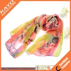 Fashionable printed silk ladies dress shawls