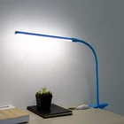 Blue Flexible Night Reading Study Table Clip Clamp Plastic Led Desk Lamp
