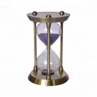 Antique brass metal hourglass for home office decoration