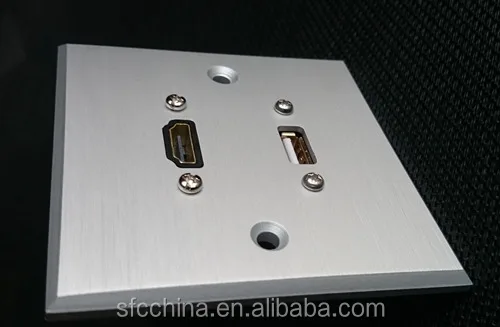 HDMI & USB aluminum alloy wall plate