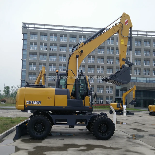 Mini digger 15t wheel excavator XE150W for sale