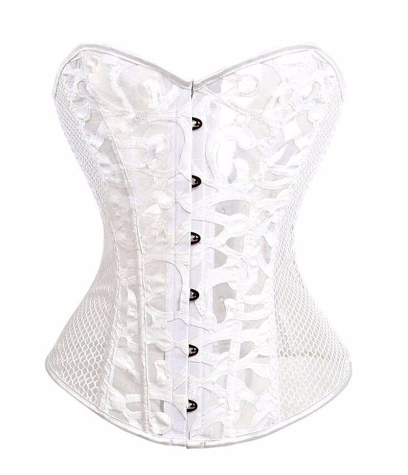 Women S Lace Corset Top With G String Mesh Bustier Corselet Lingerie