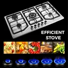 5 Burner Stainless Steel gas cooker stove 86cm kitchen appliances built in gas hob
