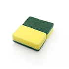 Polyurethane Foam Scrub Cleaning Kitchen Sponge With Scouring Pad