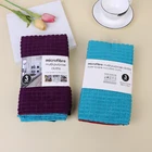 Waffle weave quick dry kitchen towel plates drying dish cloth tea towel microfiber cleaning cloth