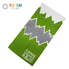 Head scarf OEM logo printed 100% polyester microfiber tube green bandanas
